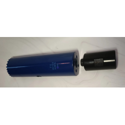 Биметаллическая коронка 52 мм глубина  200 мм и переходник на резьбу 1 1/4