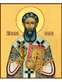 Григорий Палама, Святитель. Рукописная православная икона.