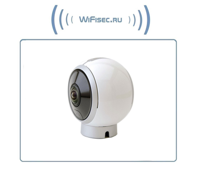 Стриминговая IP WiFi видеокамера, панорама 360 градусов (он-лайн трансляция), хранение в облаке 1 сутки,  Ultra HD 4К