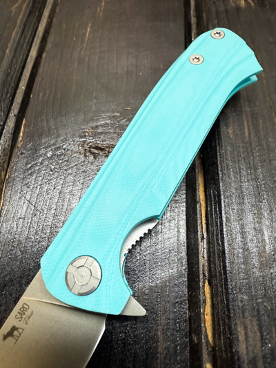 Складной нож ЧИЖ-DOUBLE сталь ELMAX,  G10 "тиффани"