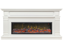 Линейный электрокамин Islandia WT с очагом Beverly 1000