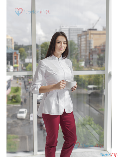 БЛУЗА DOCLIKE DL422 (черный, белый, синий, бордо)