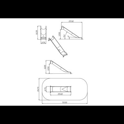 4.1200.01 Горка 1200 желоб