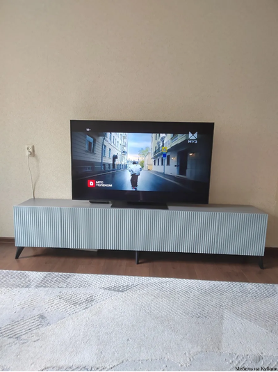 Сканди тумба под ТВ Серый Шифер/Грин Грей Софт