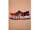 CROCS BAYABAND RED BLACK PRINTED КРАСНЫЕ