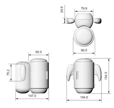 AM-V02003 Инновационный робот-мастурбатор Amovibe Black Knight с массажем бусинами