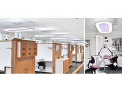 Светильник бестеневой DENTA Hybrid со светодиодным пано LED Light, 4 лампы по 54 Вт, 2 лампы 24 Вт