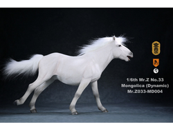Монгольский конь (Лошадь) в динамичной позе - Коллекционная ФИГУРКА 1/6 scale animal model No.33:Mongolica (dynamic posture) (Mr.Z033-MD004) - Mr.Z
