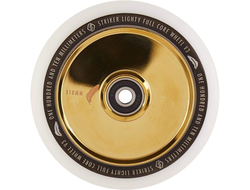 Колесо STRIKER LIGHTY FULLCORE V3 WHITE 110 (Gold Chrome) для трюковых самокатов