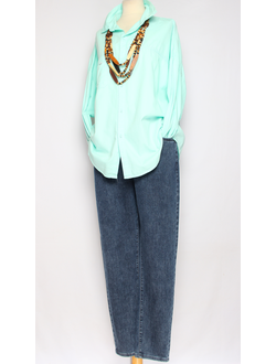 Джинсы  МОМ 21036 на резинке серо-синие р.32,38,40,42