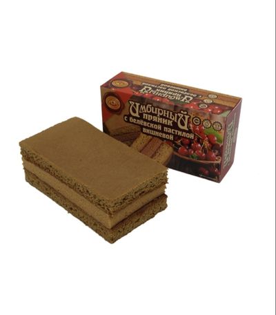 Имбирный пряник с белевской пастилой вишневой в коробке 250 гр.