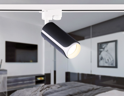 Трековый однофазный светильник со сменной лампой GL 5155 BK/WH черный/белый GU10 D58*130