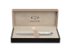 Ручка подарочная перьевая PARKER "Sonnet Stainless Steel CT", серебристый корпус, хромированные детали, черная, S0809210