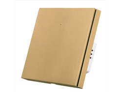 Умный Wi-Fi выключатель ROXIMO одноклавишный, золотой  SWBTN01-1G