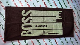 Полотенце махровое "Boss галстук", арт. 6с102.411ж1, 67*150