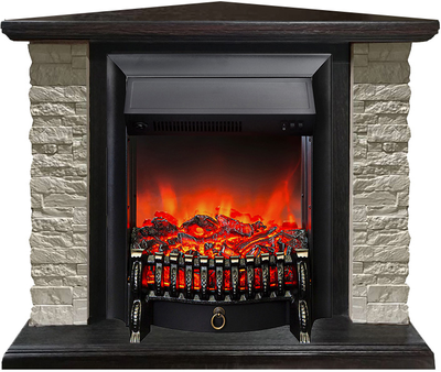 Угловой электрокамин Кимберли BL M7 с очагом Fobos