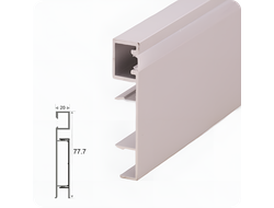 Алюминиевый плинтус с подсветкой ПЛС 80 Серебро матовое