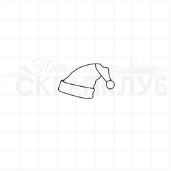 Штамп для скрапа новогодний колпак