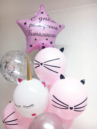 Набор воздушных шаров "Милые кошечки"