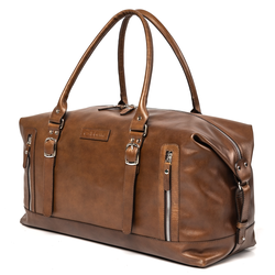 Кожаная дорожная сумка Bergamo Premium brown (арт. 4048-63)