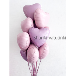 Фонтан из 11 весенних сердец (с дождиком)