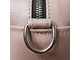 Круглая пудрово-розовая кожаная сумка Rond Pale Rose с двумя ремнями (тканевым и кожаным)