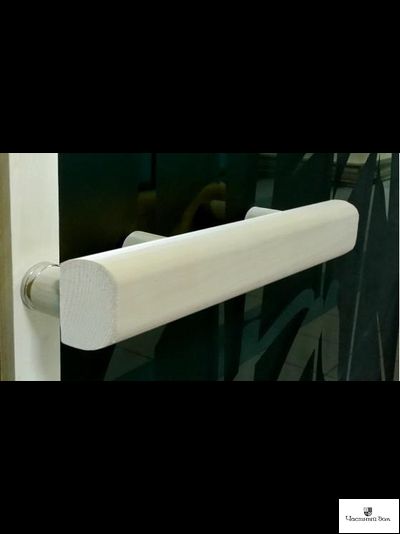 Дверь стеклянная для бани и сауны "Мишки" Бронза матовая 8мм Ольха 1900*700