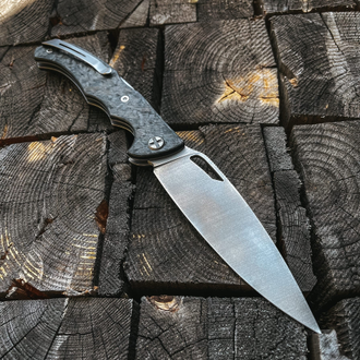 Нож складной Кайман EVO (ELMAX, хаотичный карбон)