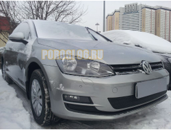 Защита радиатора Volkswagen Golf VII black PREMIUM
