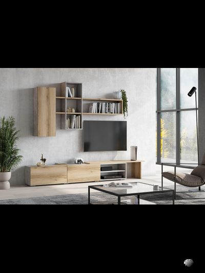 Бруклин гостиная Цемент Светлый/Дуб Делано