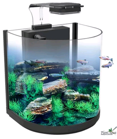 Аквариум Atman BGT-25 черный, 10 литров (254*210*260 мм)