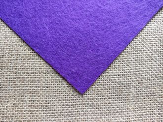 Фетр жесткий, толщина 0,5-1 мм, размер 20*30 см, 1 лист, цвет фиолетовый