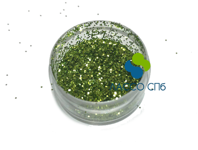 Глиттер блёстки Зеленый "Травянистый Малахит" 0,4 мм 1 кг
