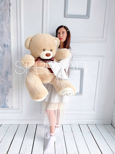 Плюшевый медведь 110 см кремовый Михель