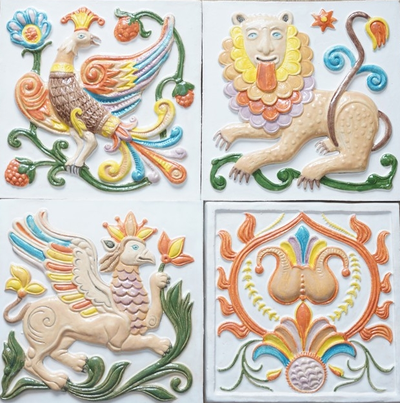 Цветок Перуна (фасадный изразец)