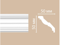 Потолочный плинтус из полиуретана с гладким профилем DECOMASTER (Декомастер) - 96117