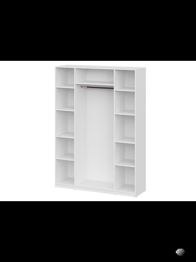 ШК 5 1600 шкаф четырехстворчатый распашной с антресолью Белый текстурный
