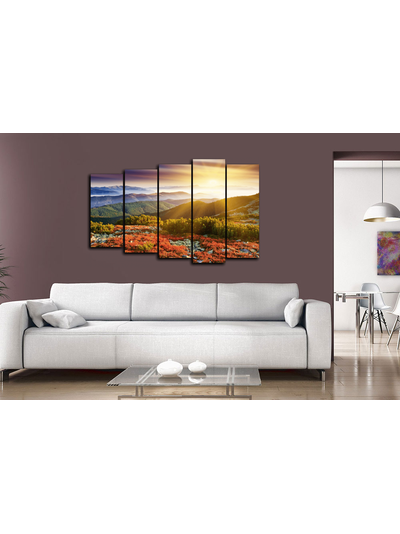 Модульная картина "Горный кустарник"