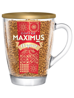 Кофе сублимированный в стеклянной кружке Original ТМ Maximus 70г