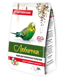 Любимчик для волнистых попугаев с витаминами 0,5 кг