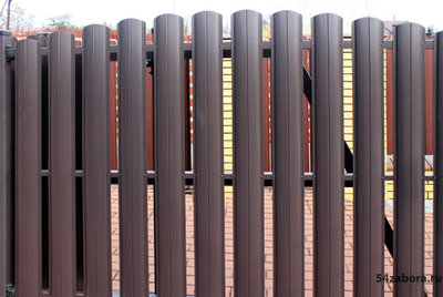 Забор из евроштакетника (однорядный)