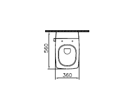 Подвесной унитаз Vitra Metropole, с функциями VitrAflush и VitrAfresh,  56 см (безободковый, с емкостью для чистящей жидкости с функцией биде и встроенным смесителем), 7672B003-1687