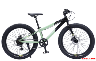Велосипед 24" TIMETRY FatBike TT111 черно-зеленый