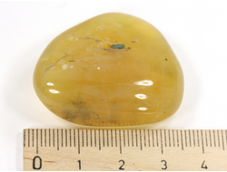 Опал жёлтый, галтовка, Перу (37*32*13 мм, 18 г) №35119