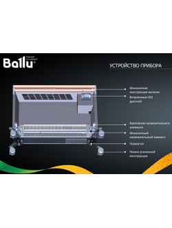 Конвектор электрический Ballu BEP/EXT-1500 серии Plaza EXT