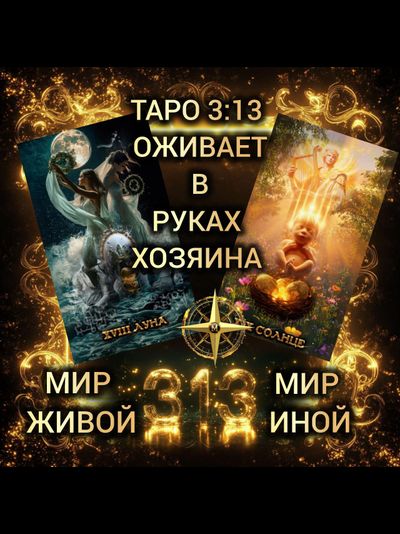 Таро 3 13 Мир Живой и Мир Иной. В стандартной коробочке, без золотых обрезов и инструкции.