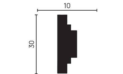 Молдинг Decor Dizain DD623, дюрополимерный, влагостойкий, под покраску, длина 2 м