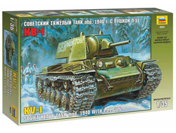 Сборная модель: (Звезда 3624) Советский тяжелый танк КВ-1 образца 1940 г. с пушкой Л-11