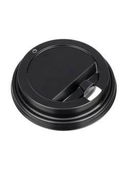Крышка для стакана 250мл с/пит. (черная), 80мм