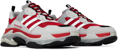 Adidas x Balenciaga Triple S Sneaker Red Grey женские